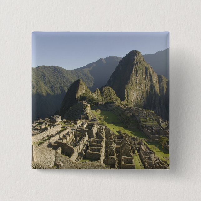Machu Picchu, ruiner av Inka-staden, Peru. Knapp (Framsida)