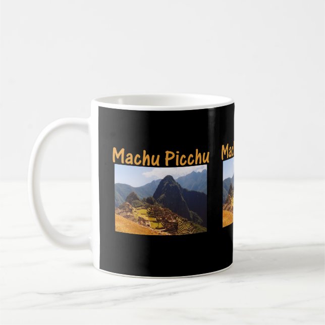 Machu Picchu Ruins Peru Sunrise Kaffemugg (Vänster)