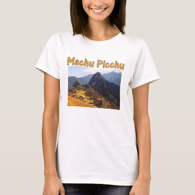Machu Picchu Ruins Peru Sunrise T Shirt (Framsida)