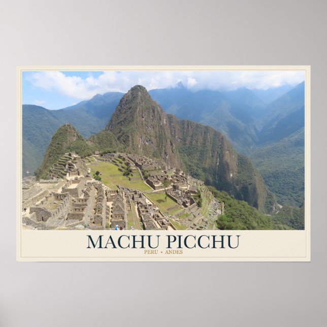 Machu Picchu stenterrasser Poster (Framsidan)