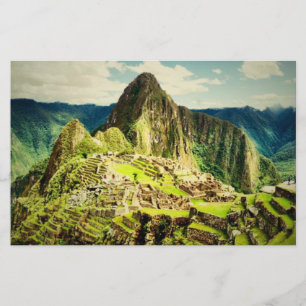Machu Picchu stiliserat pappersark