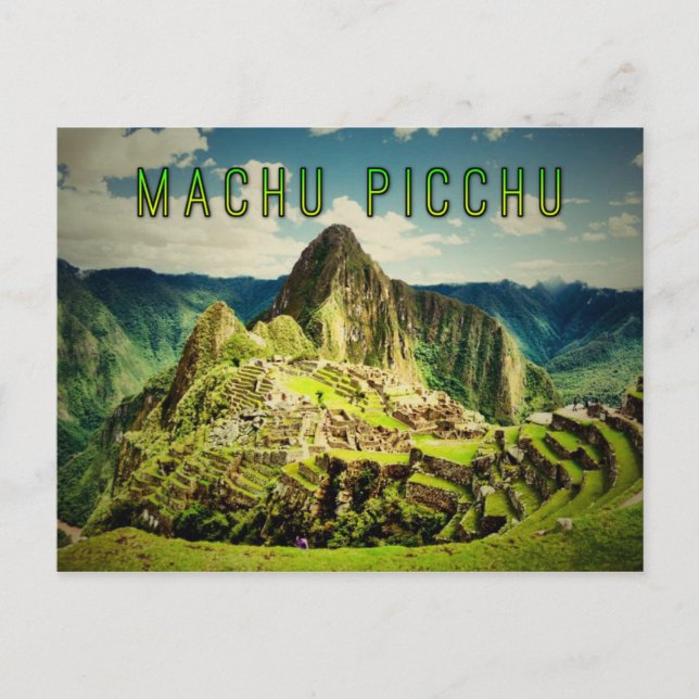 Machu Picchu stilized Vykort (Framsida)