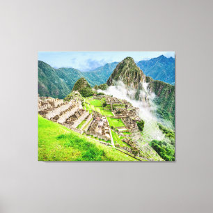 Machu Picchu stor arbetsyta Canvastryck