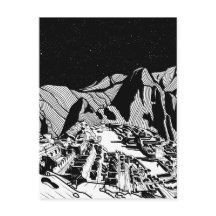 Machu Picchu - svart och vitt landskap