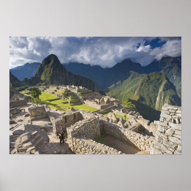 Machu Picchu, urgamla ruiner, Unesco world 3 Poster (Framsidan)