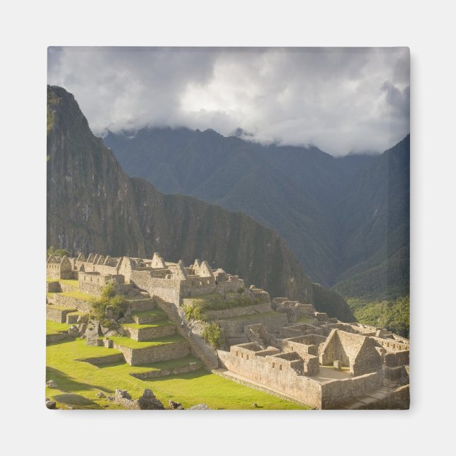 Machu Picchu, urgamla ruiner, Unesco world 4 Magnet (Framsidan)