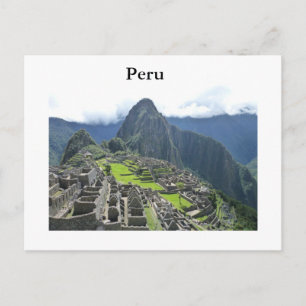 Machu Picchu vycard Vykort