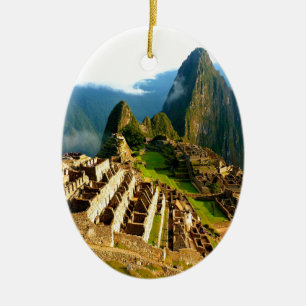 machupicchuperu inca julgransprydnad keramik