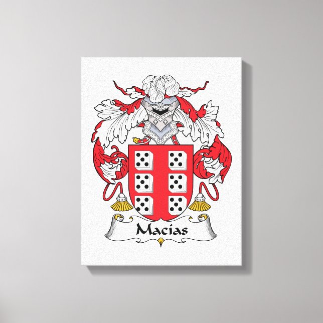 Macias Family Crest Canvastryck (Framsida)