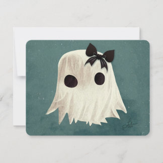 Macie the Friendly Ghost ・ Cute Halloween Card
