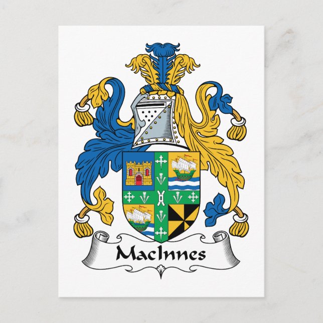 MacInnes Family Crest Vykort (Framsida)