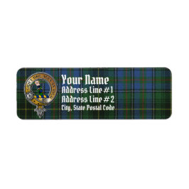 MacInnes Tartan & Badge Returadress Etikett