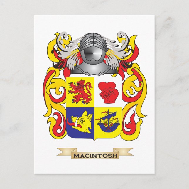 MacIntosh Jackar av Arm (Family Crest) Vykort (Framsida)