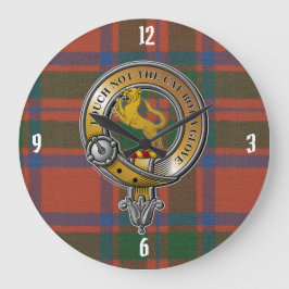MacIntosh Tartan & Badge Stor Klocka
