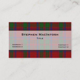 MacIntosh Tartan Play Anpassningsbar Affärskort Visitkort