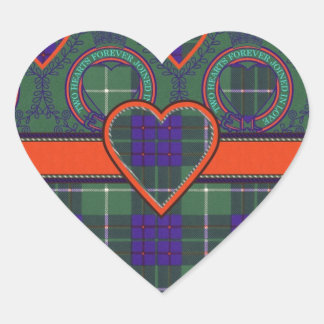 Macintyre skotttartan hjärtformat klistermärke