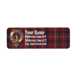 MacIntyre Tartan & Badge Returadress Etikett