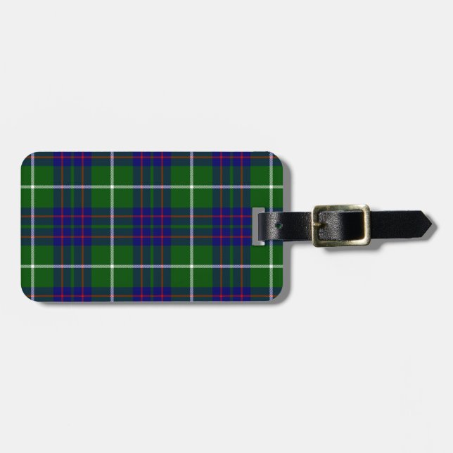 MacIntyre tartan grönt blue plaid Bagagebricka (Horisontell Framsida)