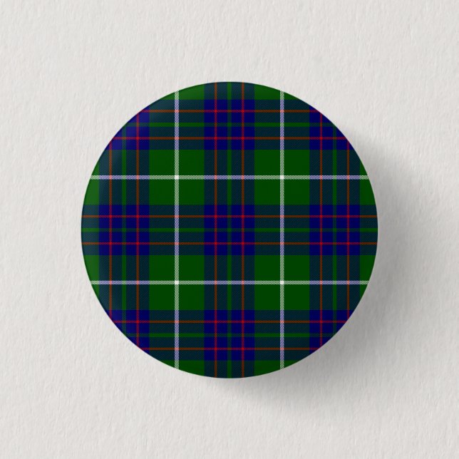 MacIntyre tartan grönt blue plaid Knapp (Framsida)