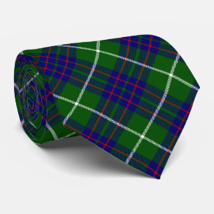 MacIntyre tartan grönt blue plaid Slips