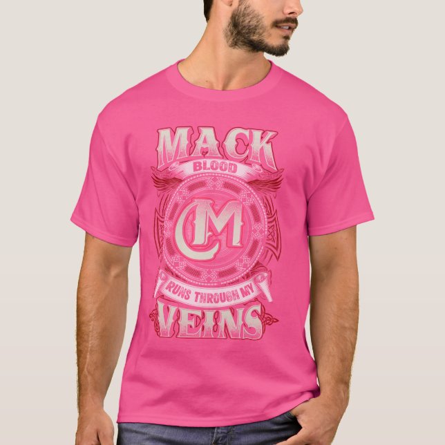 Mack Family Namn, Springa genom mina Veins T Shirt (Framsida)