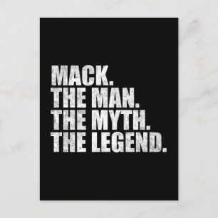Mack namn, Mack Mannen Myten Legenden Vykort