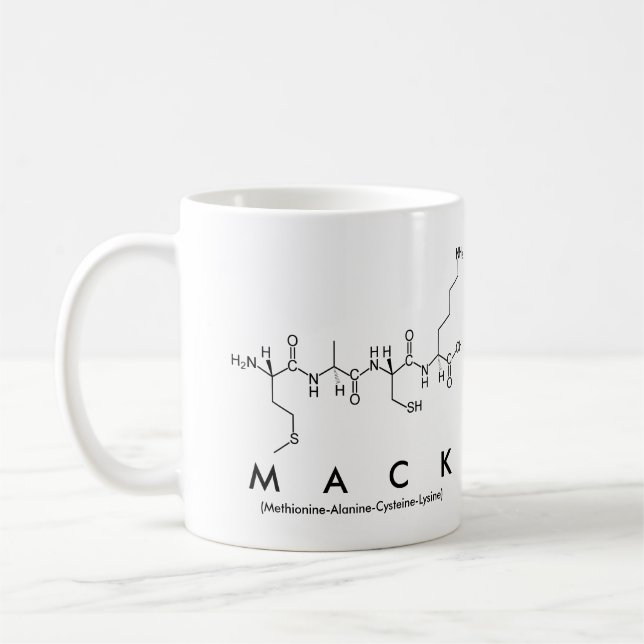 Mack peptide namn mugg (Vänster)