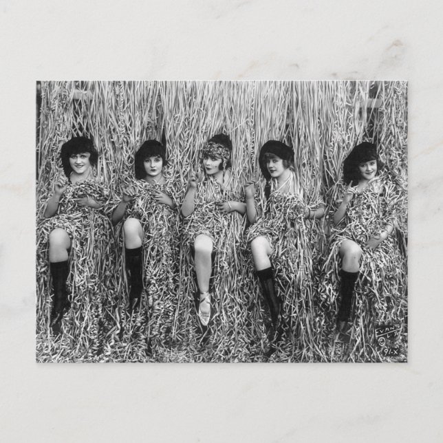 Mack Sennett Girls, 1918 Vykort (Framsida)