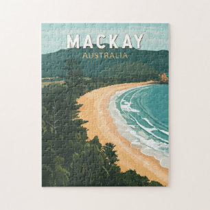 Mackay Australia Travel Art Vintage Pussel