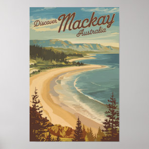 Mackay Australien Illustration Resa Konst Vintage Poster