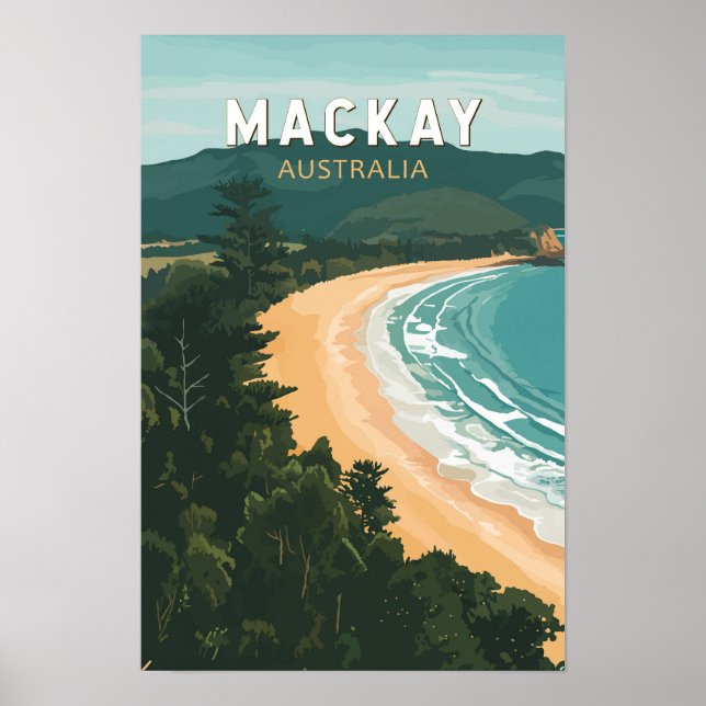 Mackay Australien Resa Konst Vintage Poster (Framsidan)
