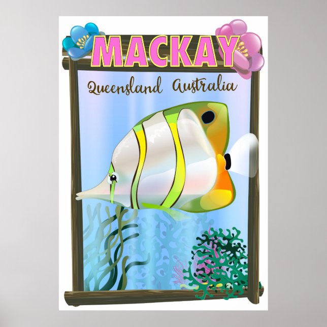Mackay Australiens tropiska reseaffisch Poster (Framsidan)