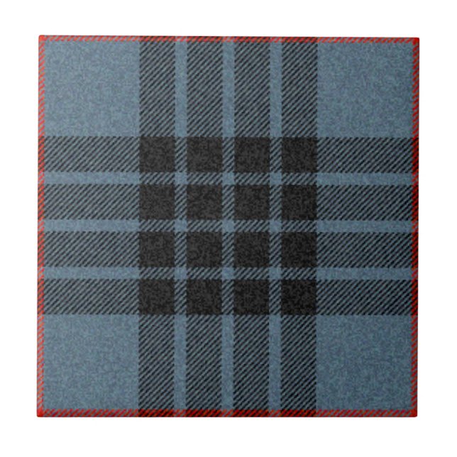 MacKay Blue Tartan Plaid Mönster Kakelplatta (Framsidan)