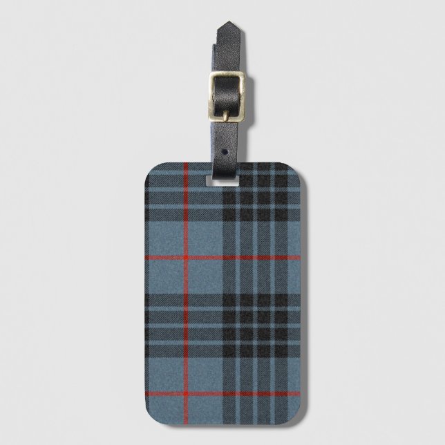 MacKay Blue Tartan Play Scottish Mönster Bagagebricka (Framsida vertikal)