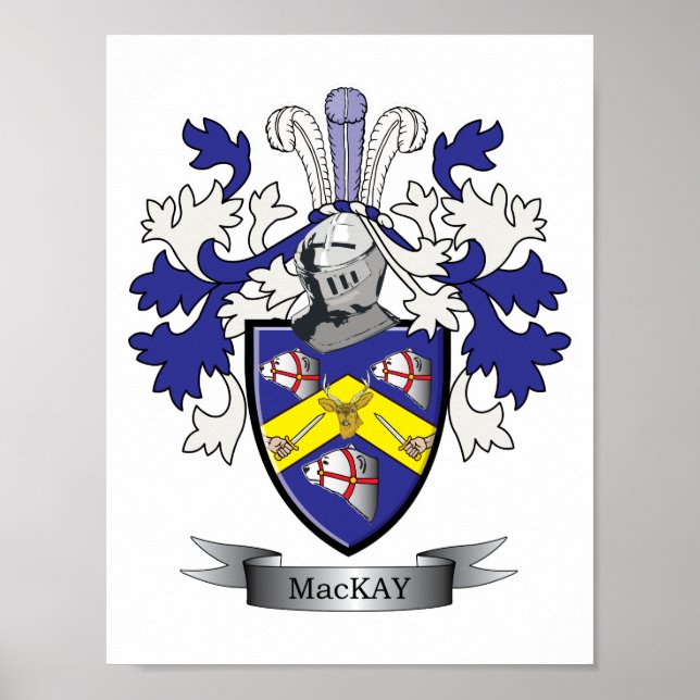 MacKay Family Crest Jackar av Arm Poster (Framsidan)
