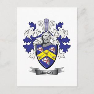 MacKay Family Crest Jackar av Arm Vykort