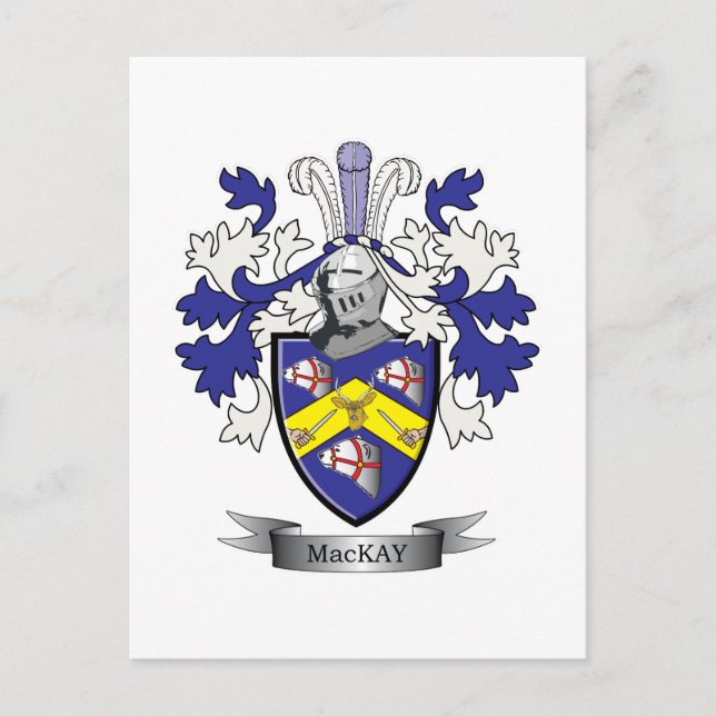 MacKay Family Crest Jackar av Arm Vykort (Framsida)