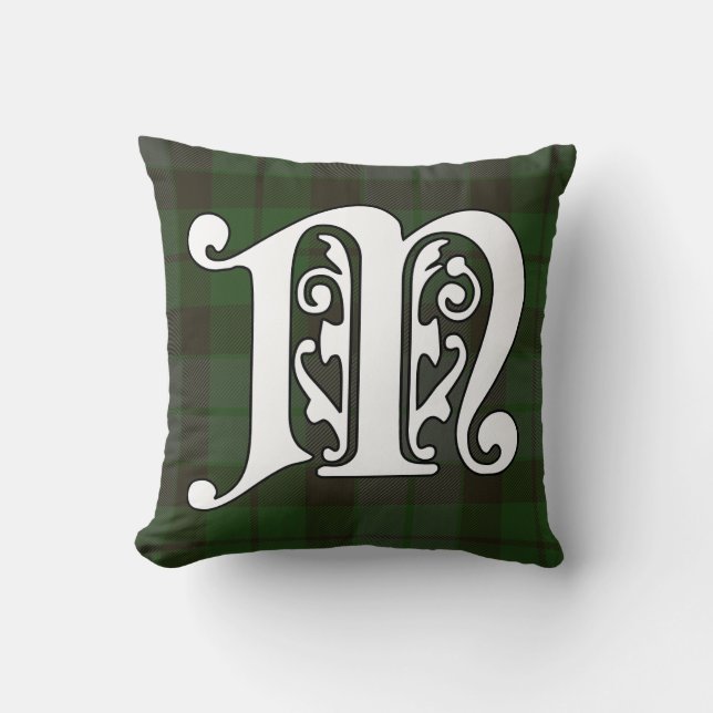 MacKay Klan Tartan Monogram Kudde (Framsida)