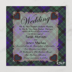 Mackay Scottish klan tartan - Play Inbjudningar