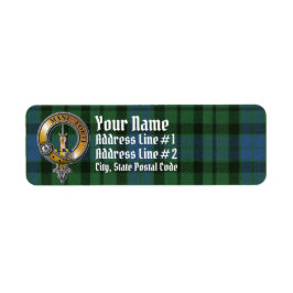 MacKay Tartan & Badge Returadress Etikett