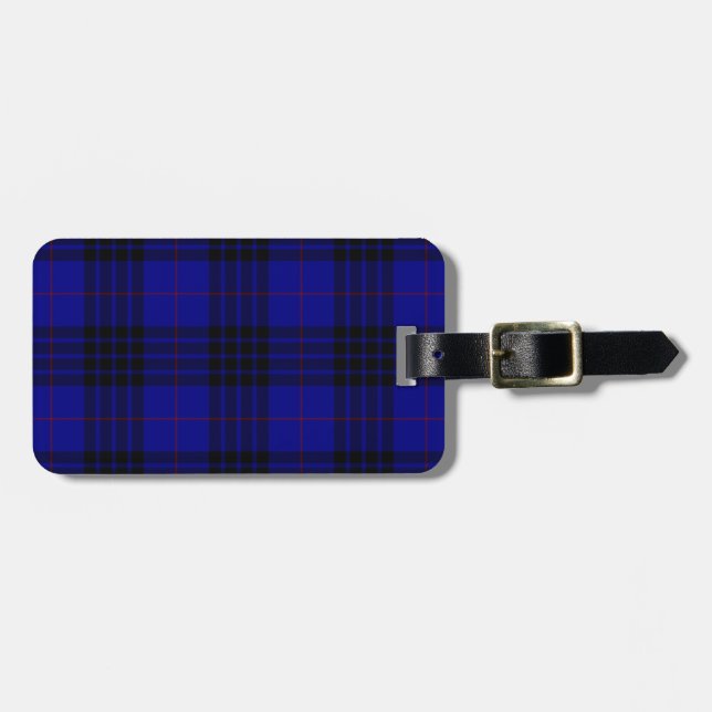 MacKay tartan Blue Plaid Bagagebricka (Horisontell Framsida)
