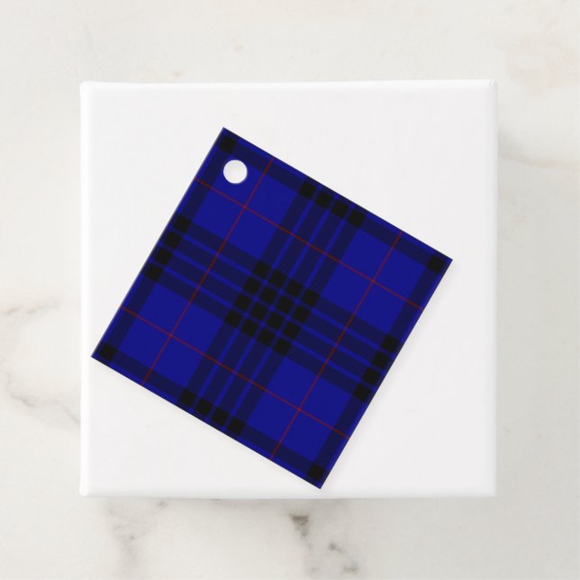 MacKay tartan Blue Plaid Gåvor Etiketter (På plats)