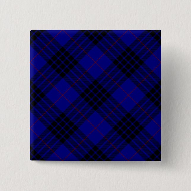 MacKay tartan Blue Plaid Knapp (Framsida)