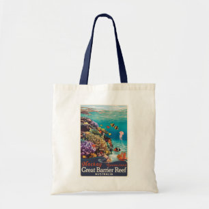 Mackay Underbar Barrier Reef Travel Art Vintage Tygkasse
