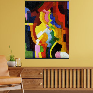 Macke - Farbige Formen III, abstrakt-teckningar Poster