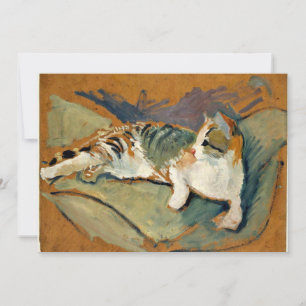 Macke - Katt på Grönten Pillow. Kort