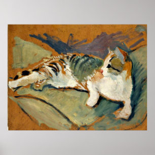 Macke - Katt på Grönten Pillow Poster