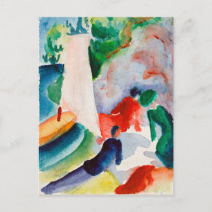 Macke - Picnic på stranden Vykort
