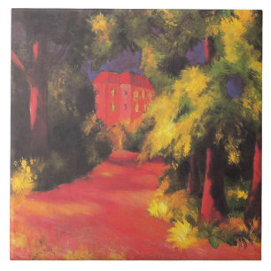 Macke - Red House in Park Kakelplatta