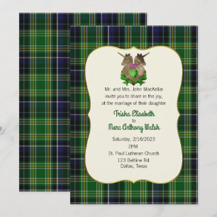 MacKellar Klan Scottish Symbols bröllopsinbjudan Inbjudningar